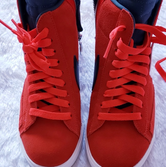 New Womens Nike Blazer Mid Rebel Habanero - Picture 7 of 8